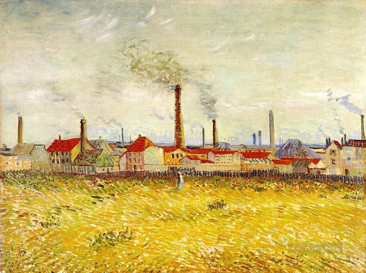 Factories at Asnieres Seen from the Quai de Clichy Vincent van Gogh Oil Paintings